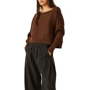 Free People Sublime Pullover in Chocolate Lava Size XS